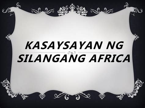 Kasaysayan ng Aprika .